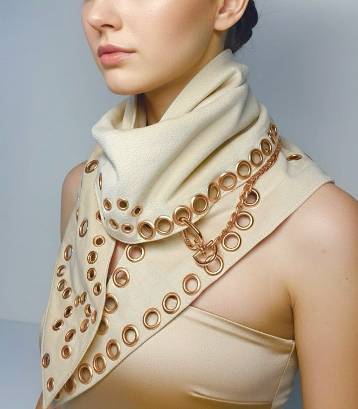 Rose Dune Cotton Velvet Scarf