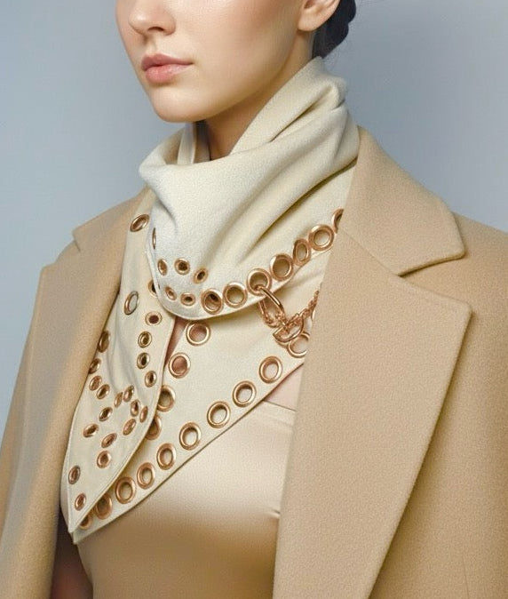 Rose Dune Cotton Velvet Scarf