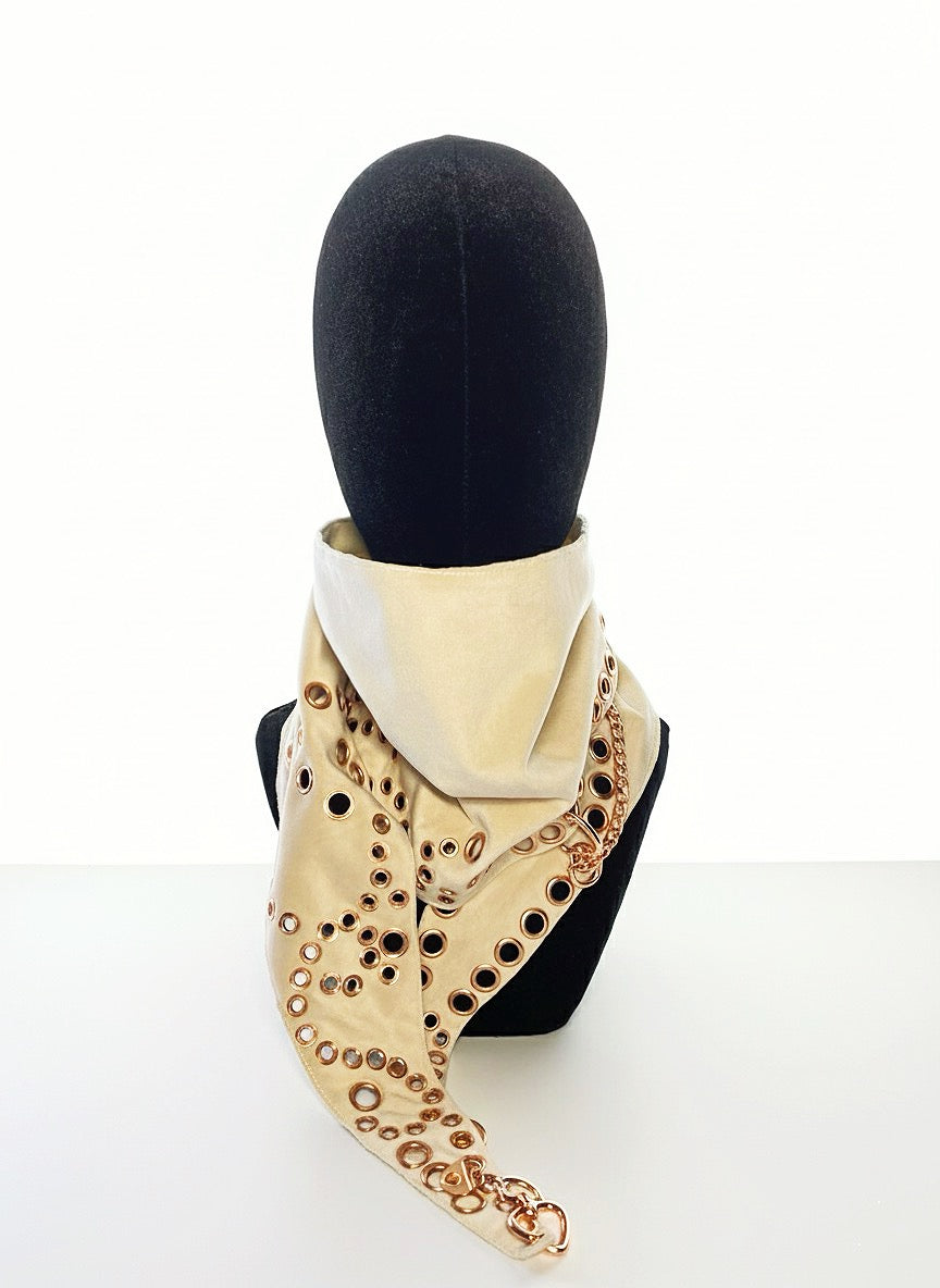 Rose Dune Cotton Velvet Scarf