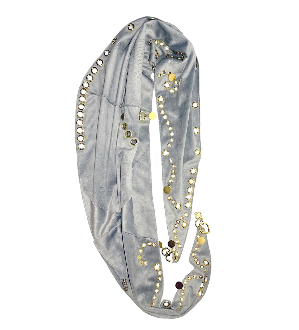 Golden Ash Cotton Velvet Scarf