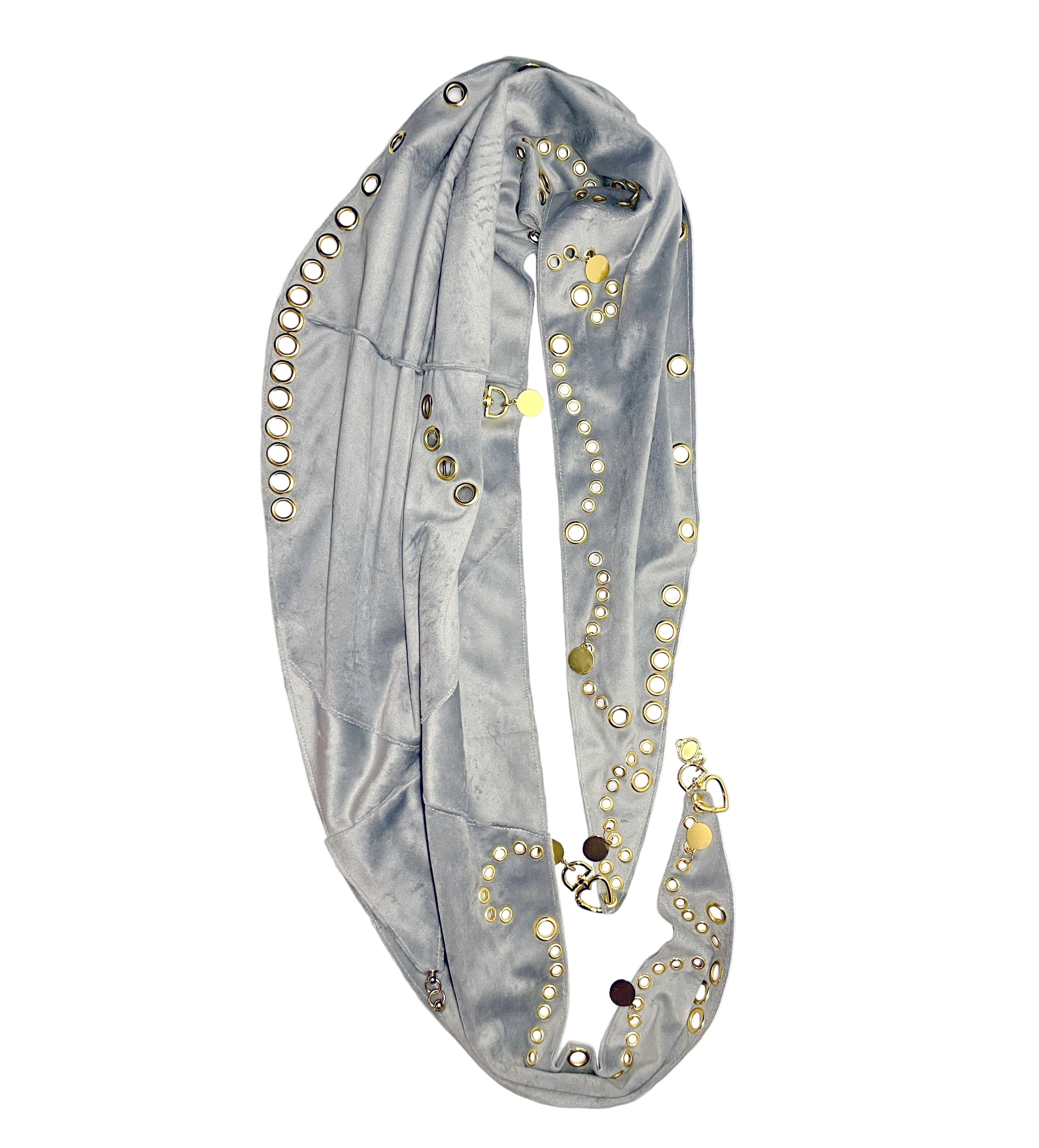 Golden Ash Cotton Velvet Scarf